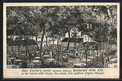 AK Wien, Restaurant an der unteren alten Donau, Bes. Karl Fischer junior