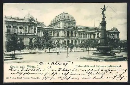 AK Wien, Universität und Liebenberg-Denkmal