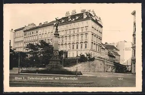 AK Wien, Liebenberg-Denkmal mit Mölkerbastei