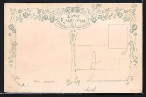 AK Wien, Universität mit Liebenberg-Denkmal, Fuhrwerk, Strassenbahn