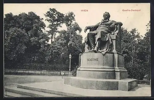AK Wien, Blick aufs Goethe-Denkmal