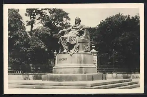 AK Wien, Goethe-Denkmal am Opernring