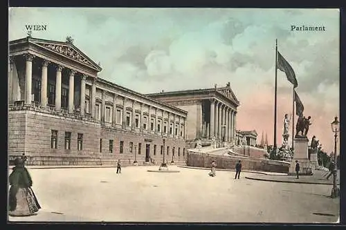 AK Wien, Parlament mit Denkmälern