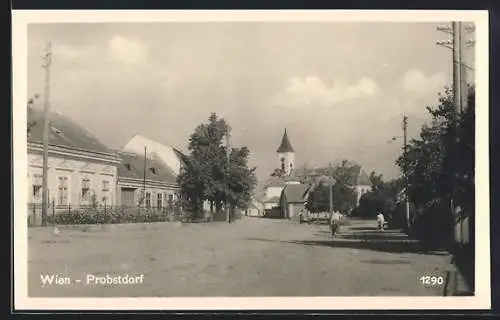 AK Probstdorf, Ortsansicht mit Kirche