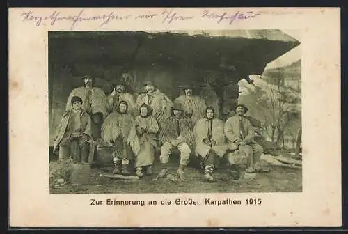 AK Die Grossen Karpathen, Gruppenbild 1915