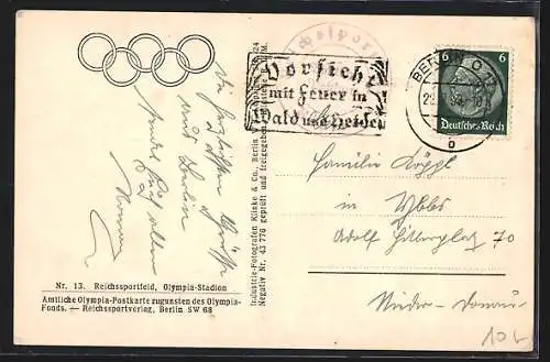 AK Berlin-Charlottenburg, Reichssportfeld, Olympia-Stadion