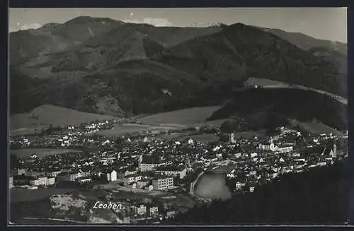 AK Leoben, Teilansicht mit Kirche