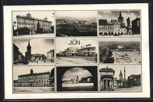 AK Jitschin / Gitschin / Jicin, verschiedene Ortsansichten