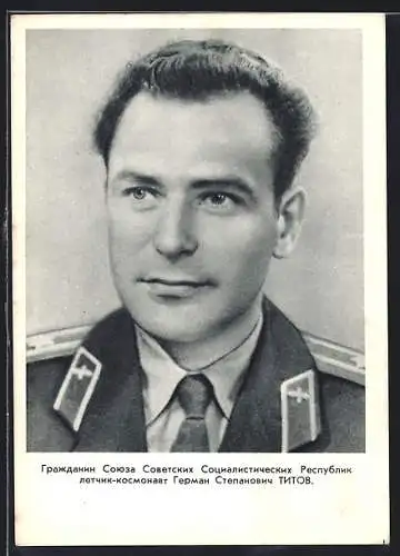 AK Portrait von Kosmonaut Herman Stepanowitsch Titov in Uniform