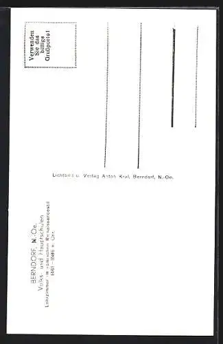 AK Berndorf, Volks- und Hauptschule, Lehrzimmer i. römischen Renaissancestil