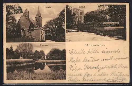 AK Lützschena, Eisteraue, Kirche & Schloss