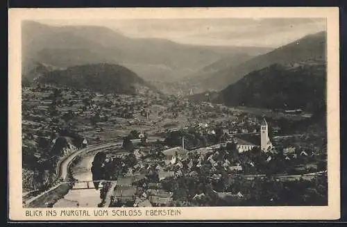 AK Gernsbach / Murgtal, Blick vom Schloss Eberstein