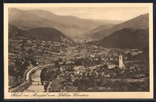 AK Gernsbach / Murgtal, Blick vom Schloss Eberstein