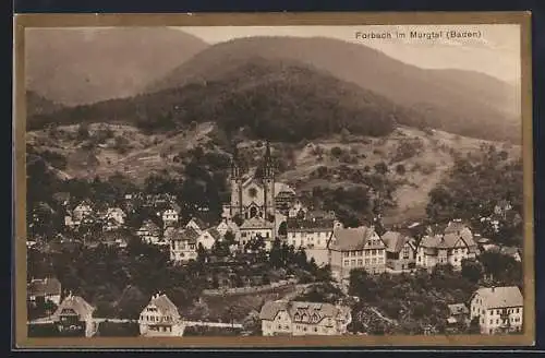 AK Forbach, Panorama mit Blick in das Murgtal