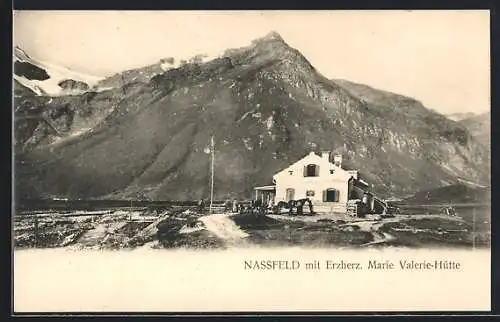 AK Erzherzog Marie Valerie-Hütte, Nassfeld, Panorama mit