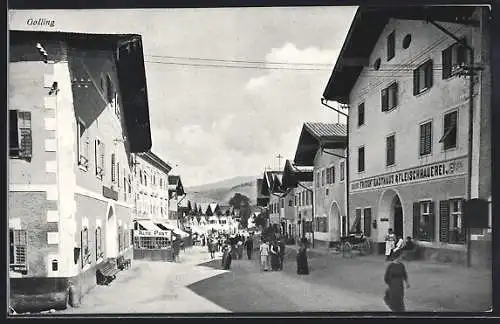 AK Golling /Salzach, Partie an der alten Post, Frickh`s Gasthaus