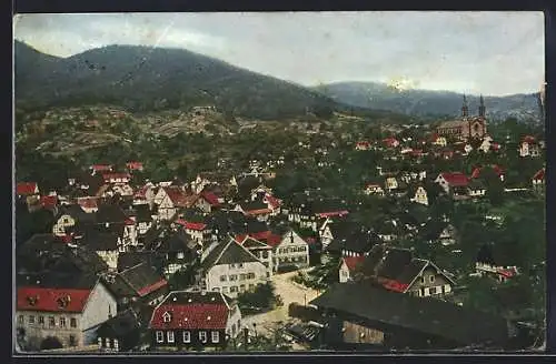 AK Forbach, Generalansicht mit dem Luftkurhotel Friedrichshof