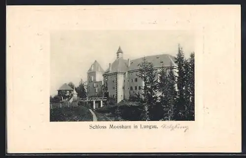 AK Unternberg im Lungau, Schloss Moosham mit Brücke