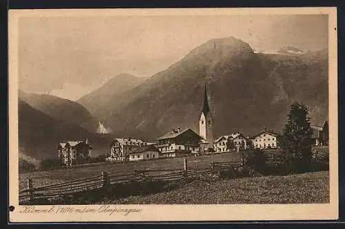 AK Krimml, Ortsansicht mit Kirche