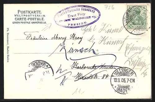 AK Forbach, Ortsansicht mit Gausbach