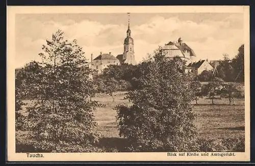 AK Taucha, Blick auf Kirche und Amtsgericht