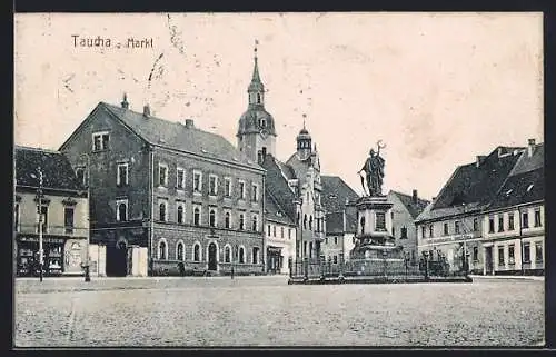 AK Taucha, Blick auf den Markt