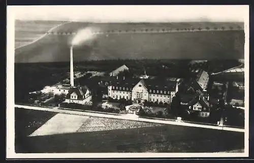 AK Schkeuditz /Prov. Sachsen, Bergmannswohl vom Flugzeug aus
