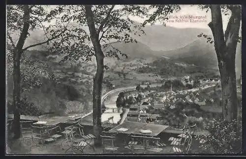 AK Gernsbach, Blick vom Schloss Eberstein