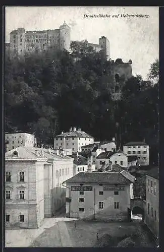 AK Salzburg, Drahtseilbahn auf Hohensalzburg