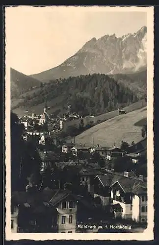 AK Mühlbach am Hochkönig, Ortsansicht mit Kirche