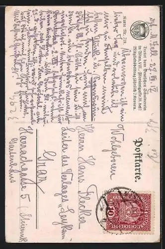 AK Deutscher Schulverein Nr. 719: Mariazell a. d. Mariazellerbahn, Ortsansicht mit Erlaufsee