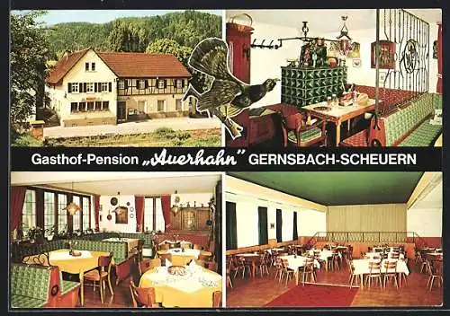 AK Gernsbach-Scheuern, Gasthof-Pension Auerhahn, Inh. Fam. Hommrich