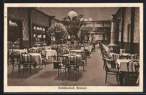 AK Bremen, Restaurant Schützenhof, Innenansicht