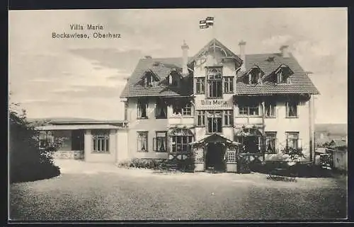 AK Bockswiese /Harz, Hotel Villa Marie mit Wintergarten