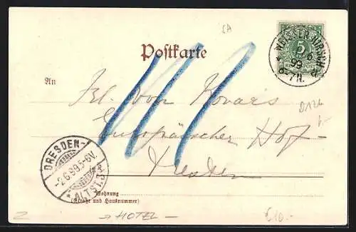 AK Dresden-Weisser Hirsch, Hotel Villa No. VII Alke, Lufthütten von Dr. Lahmann