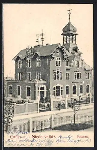 AK Dresden-Niedersedlitz, Blick auf das Postamt