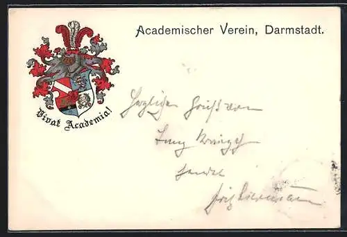 AK Darmstadt, Academischer Verein, Studentenwappen Vivat Academia