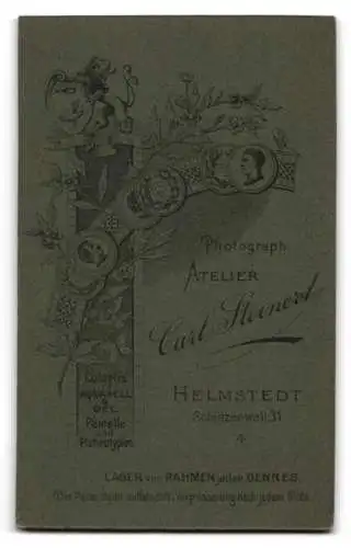 Fotografie Carl Steinert, Helmstedt, Schützenwall 31, Elegante Dame in hochgeschlossenem Kleid