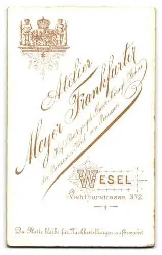 Fotografie Meyer Frankfurter, Wesel, Viethhorstrasse 372, Portrait einer Dame