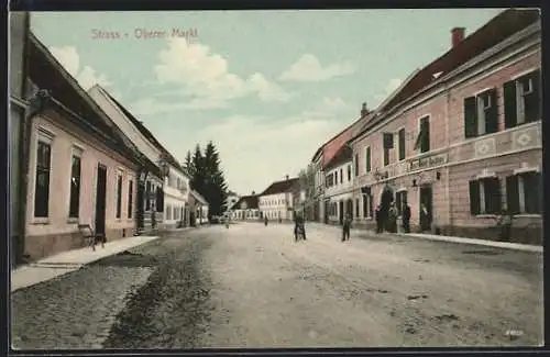 AK Strass, Gasthaus von Alois Bauer, Oberer Markt