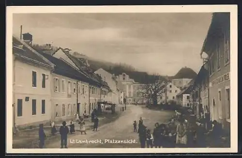 AK St. Lambrecht, Strassenpartie mit Kindern