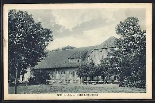 AK Mölln i. Lbg., Hotel Schützenhof H. Pack mit Garten