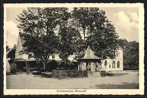 AK Wilsdruff / Dresden, Blick auf das Schützenhaus im Sommer