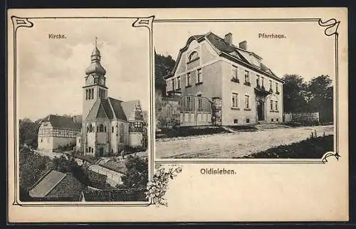 AK Oldisleben, Kirche und Pfarrhaus