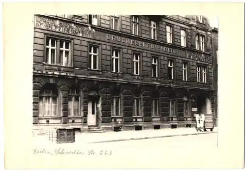 Fotografie Ansicht Berlin, Haus Druckerei Gutenberg in der Schwedter Strasse 263