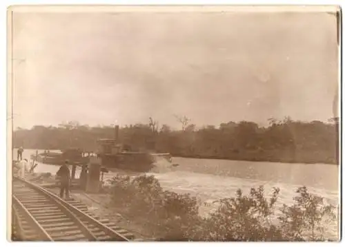 13 Fotografien Ansicht Panama-Stadt, Beerdigungsumzug mit Feuerwehrleuten, Unabhängigkeitsfeier 1909, Bau Panamakanal