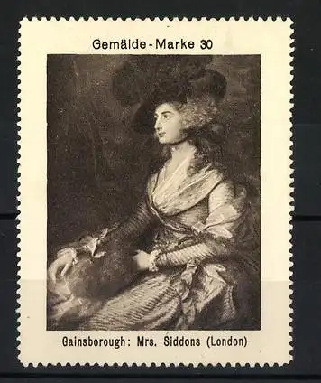 Reklamemarke London, Gainsborough: Mrs. Siddons