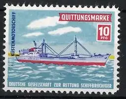 Reklamemarke Deutsche Gesellschaft zur Rettung Schiffbrüchiger, Küstenmotorschiff