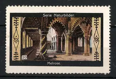 Reklamemarke Melrose, Serie Naturbilder, Architektur der Abtei