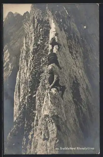 AK Bergsteiger auf dem Grat der Altenalptürme